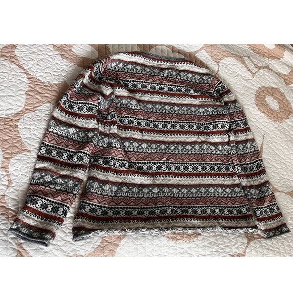 Fjallraven Ovik Folk Knit Sweater women's XL wool fair isle stripe pullover warm - Picture 3 of 5